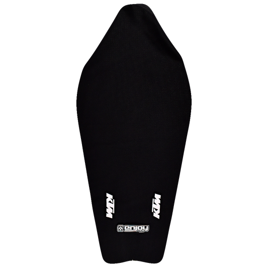 Enjoy Manufacturing KTM Seat Cover SX 65 2016 - 2023 Ribbed Logo, All Black