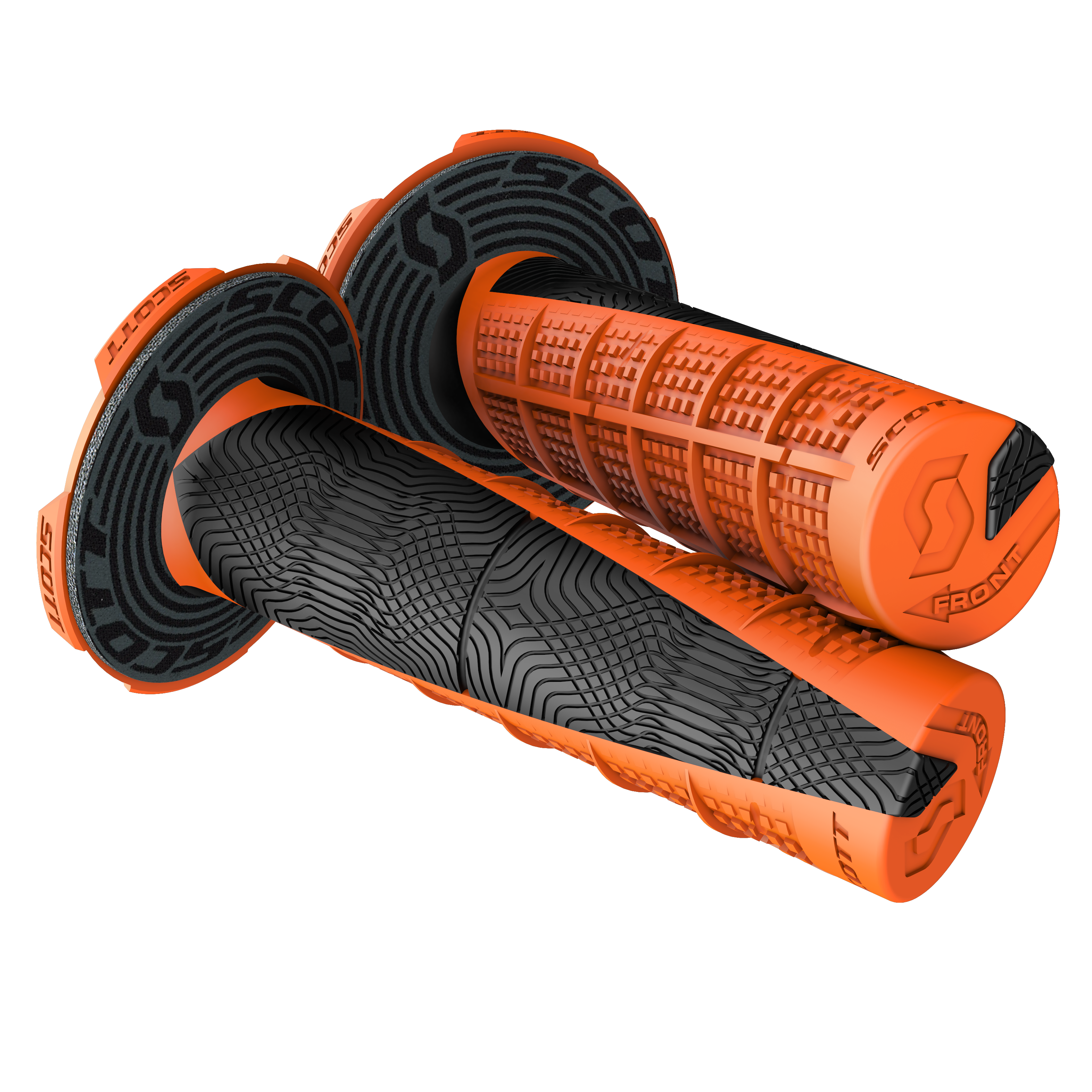 Scott Grips Duece + Donuts Motocross Enduro, Neon Orange / Black