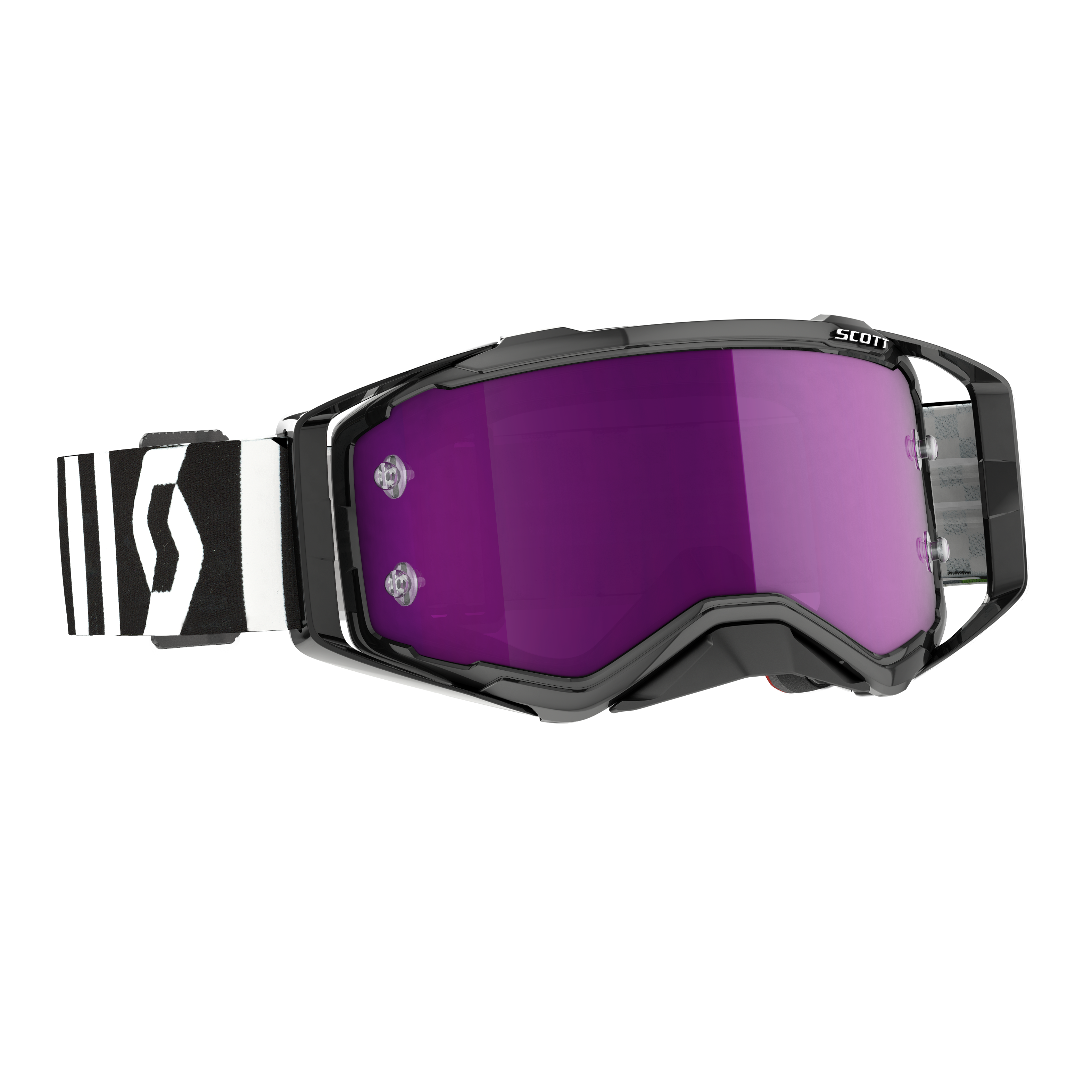 Scott Prospect Goggle, Racing Black / White – Purple Chrome Works Lens