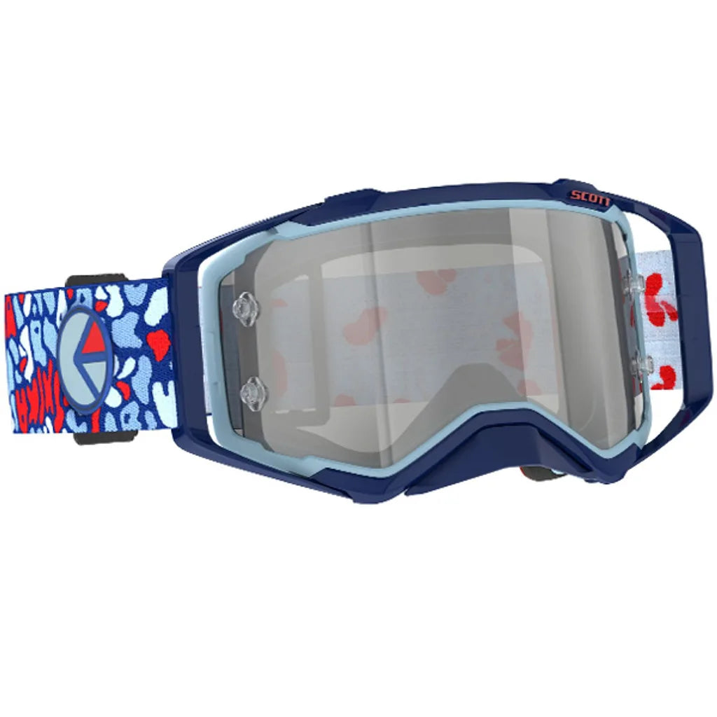 Scott Prospect Goggle, Ethika 2024, Blue / Red - Silver Chrome Works Lens
