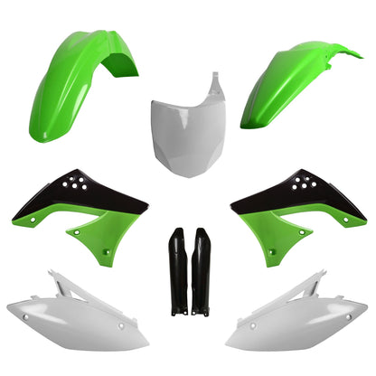 Polisport Kawasaki Plastic Kit with Fork Guards KXF 450 2009 - 2011, OEM Green