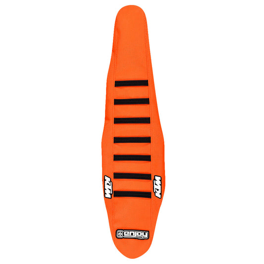 Enjoy Manufacturing KTM Seat Cover SX 85 2018 - 2023 Ribbed Logo, Orange / Black