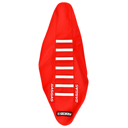 Enjoy Manufacturing Gas Gas seat cover MC 85 2021 - 2022 Ribbed Logo, Red / White