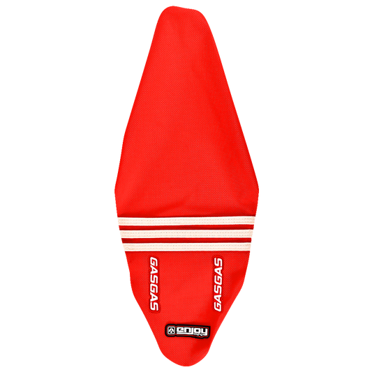 Enjoy Manufacturing Gas Gas seat cover MC 65 2024 - 2025 Ribbed Logo, Red TLD