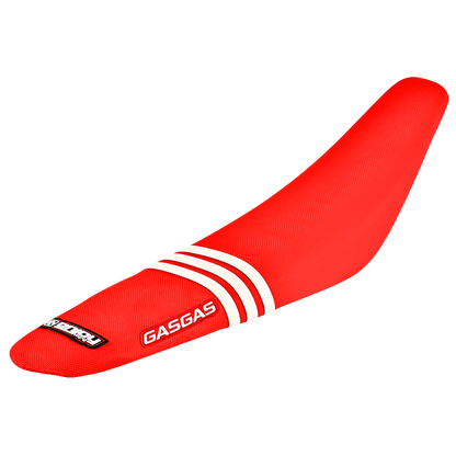 Enjoy Manufacturing Gas Gas seat cover MC 85 2025 Ribbed Logo, Red / White TLD