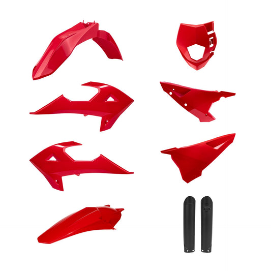 Polisport Rieju Plastic Kit with Fork Guards MR 200 250 300 2021 - 2026 Gas Gas EC ECF 2018 - 2020, OEM Red Black