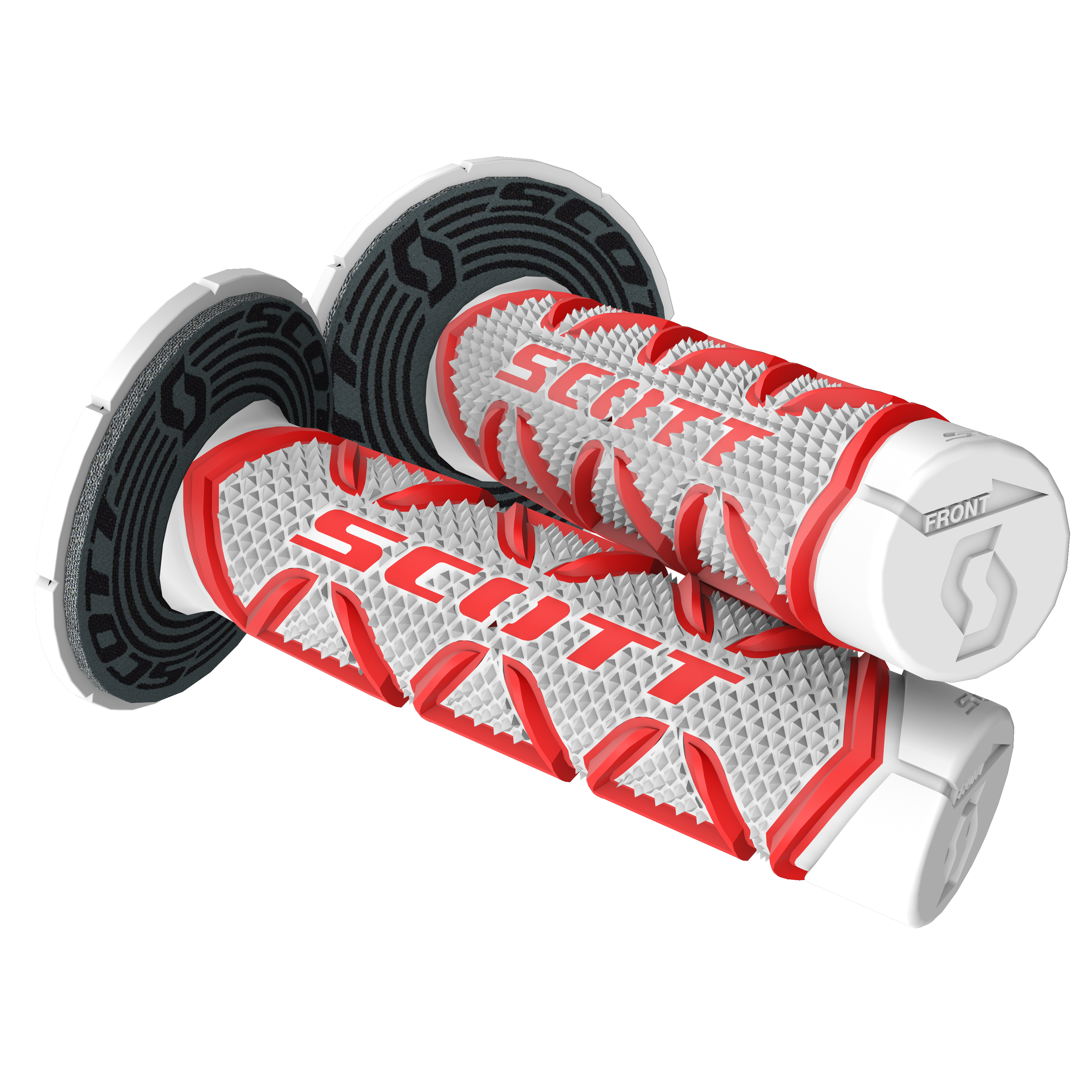Scott Grips Diamond + Donuts Motocross Enduro, Red / White