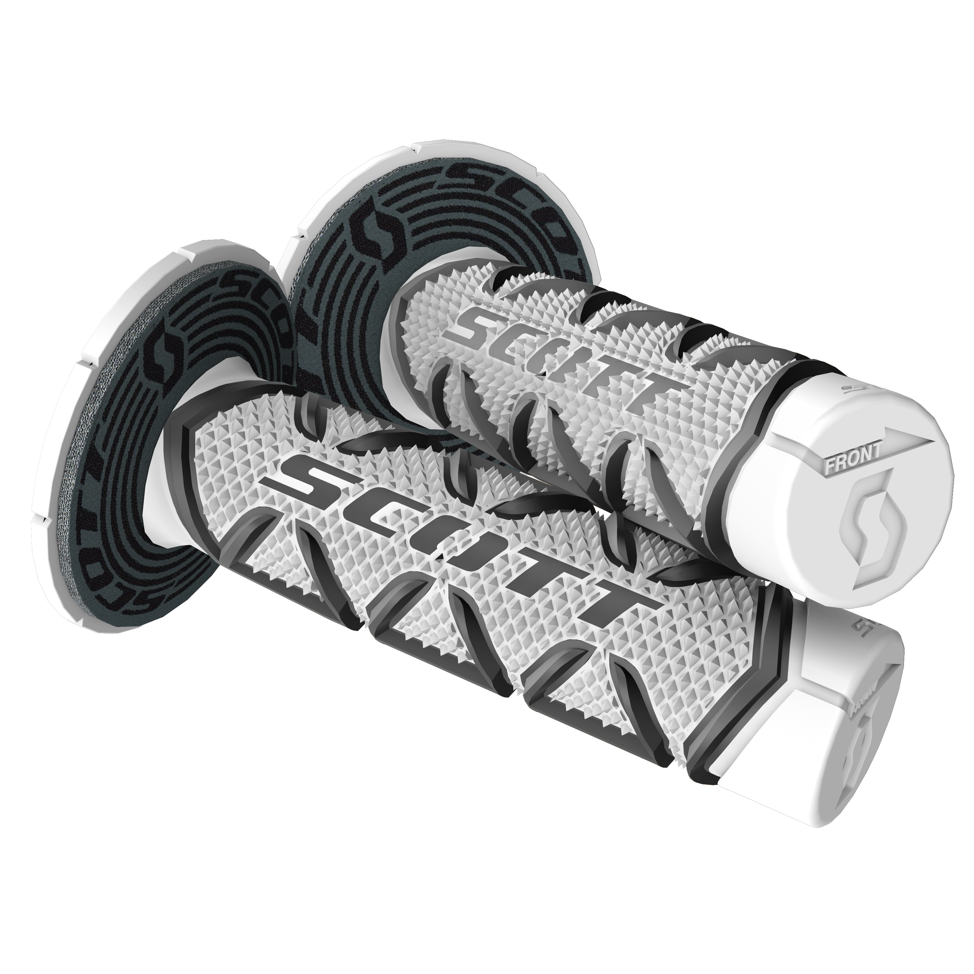 Scott Grips Diamond + Donuts Motocross Enduro, Black / White