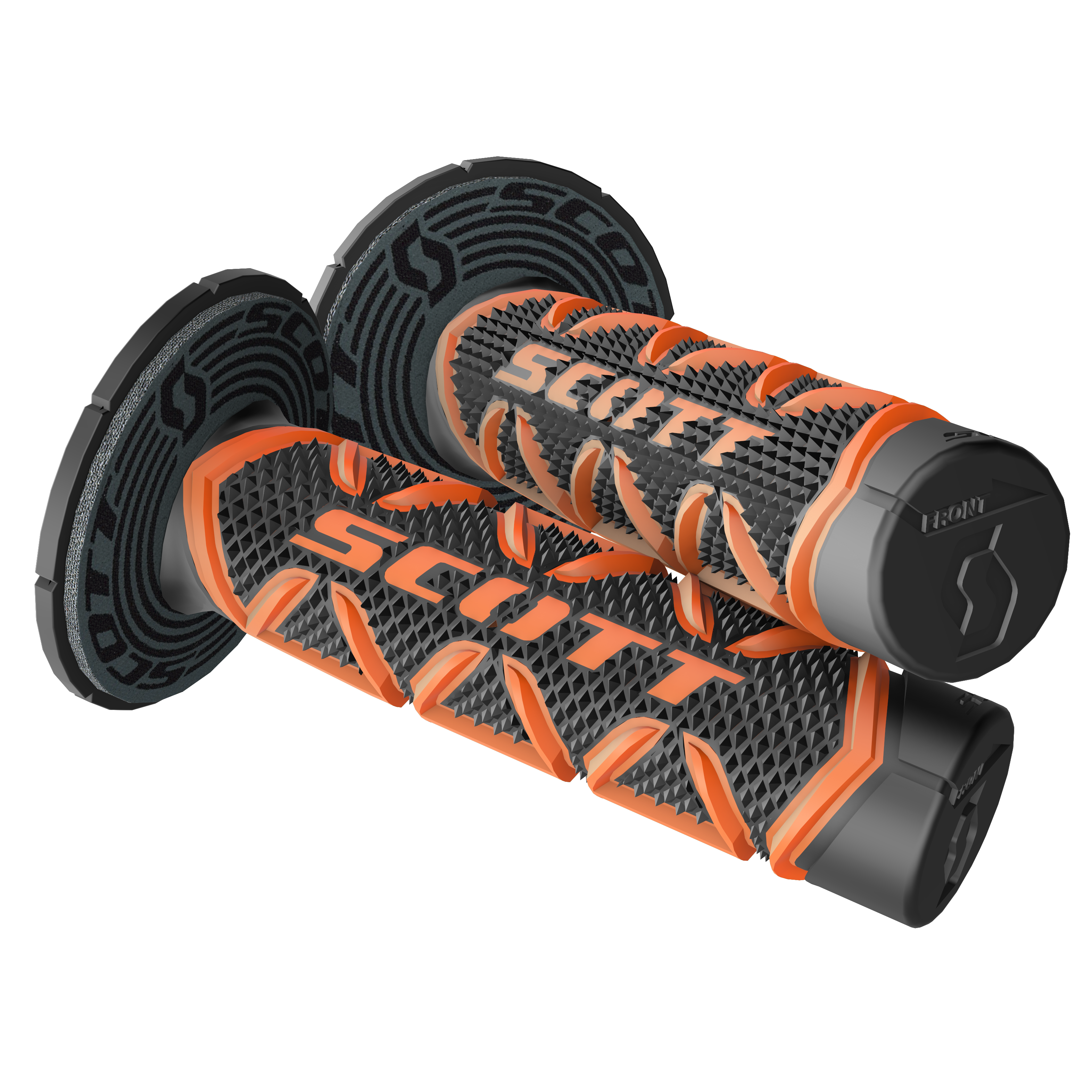 Scott Grips Diamond + Donuts Motocross Enduro, Orange / Black
