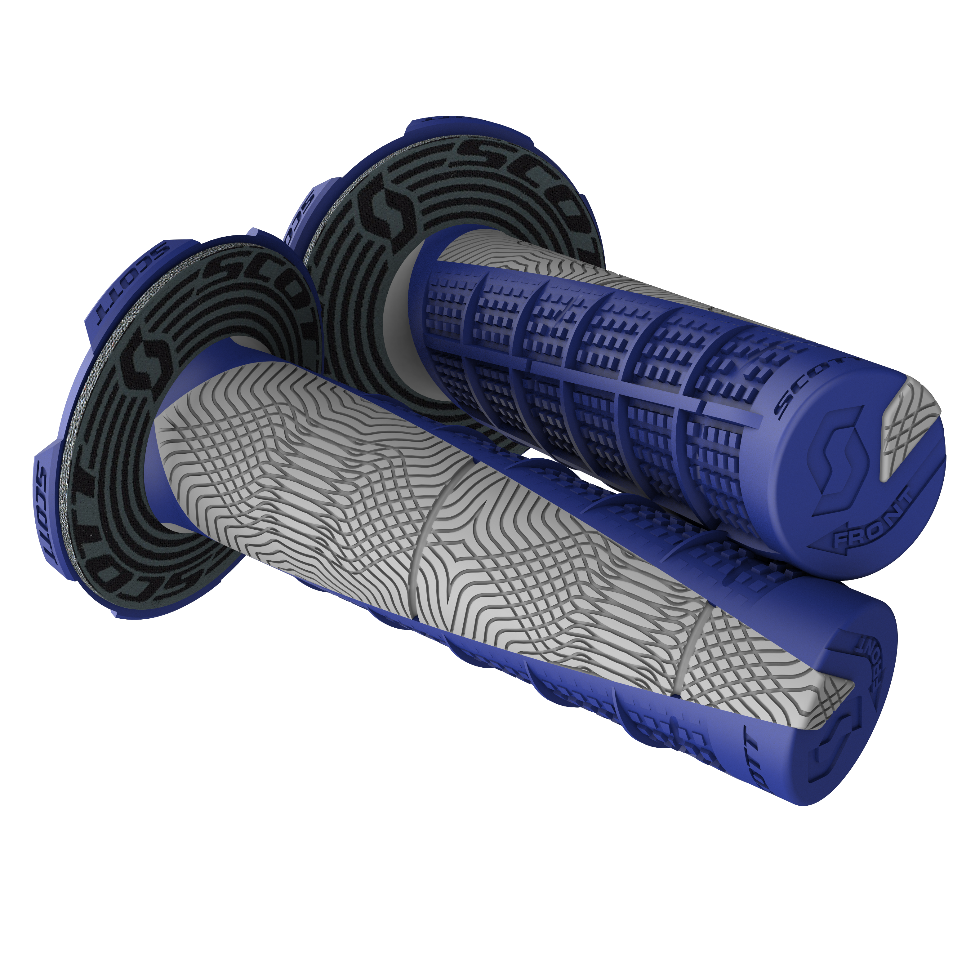 Scott Grips Duece + Donuts Motocross Enduro, Grey / Blue