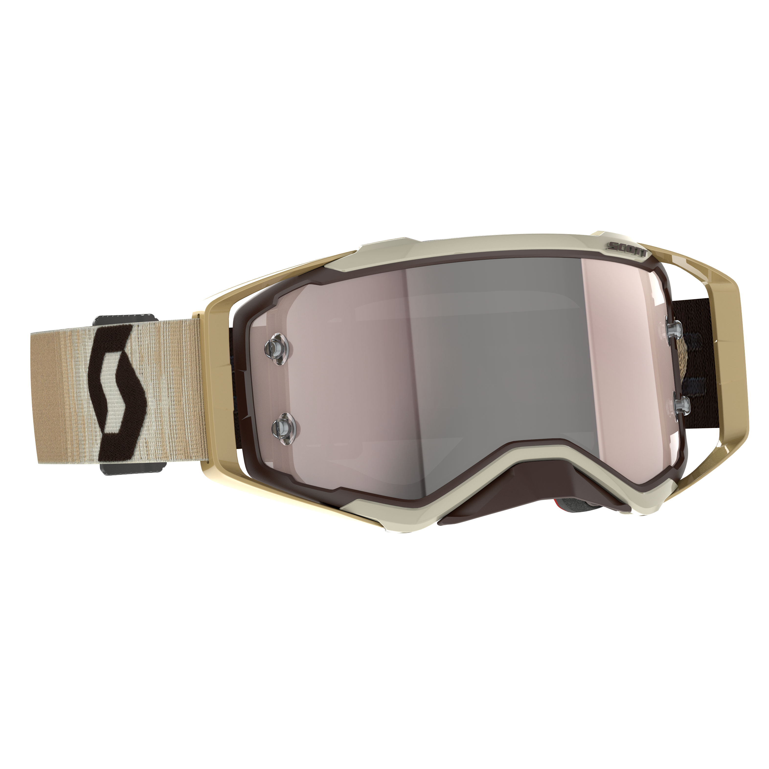 Scott Prospect Goggle, Beige / Brown – Silver Chrome Works lens