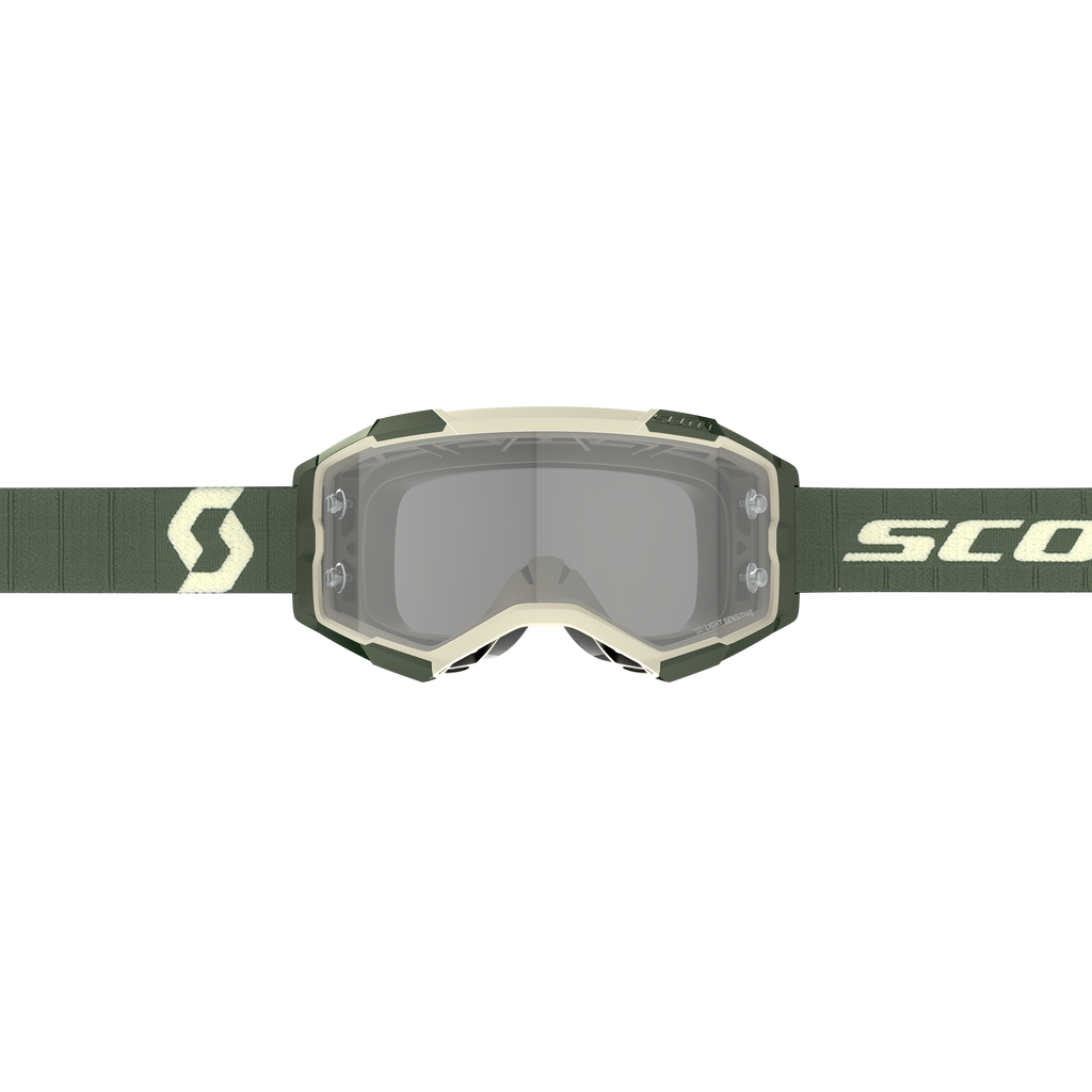Scott Fury Goggle, Kaki Green - Light Sensitive Works Lens