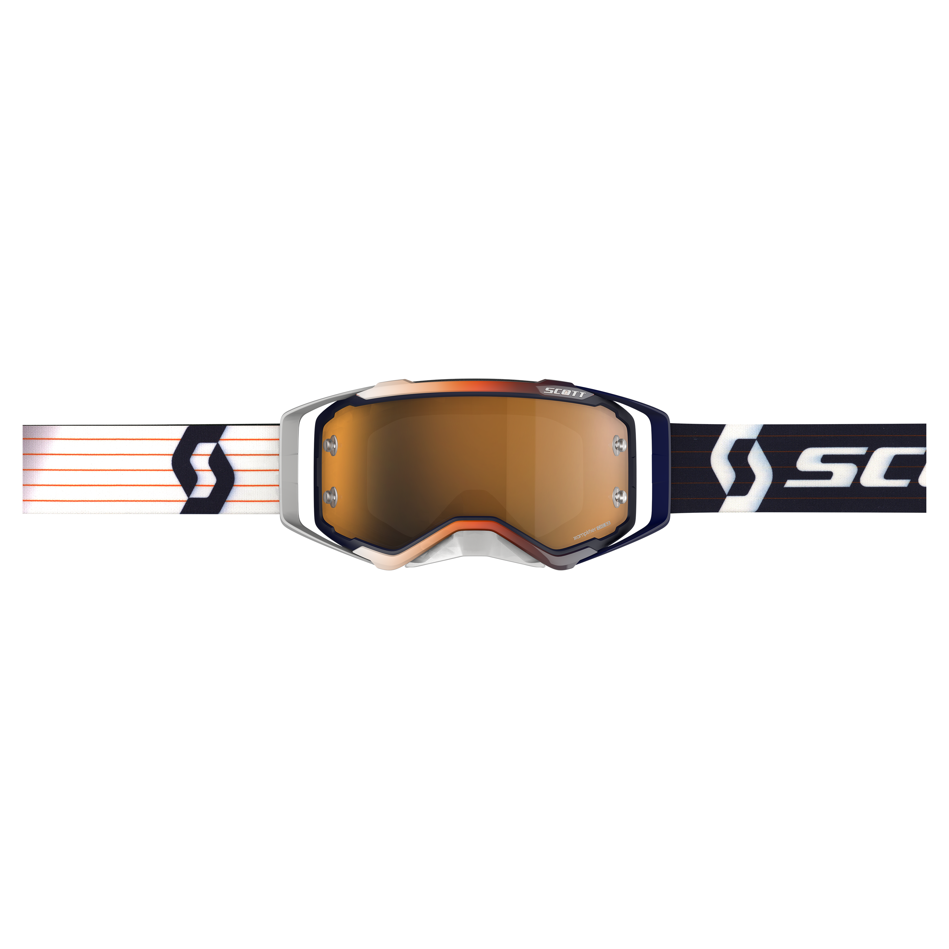 Scott Prospect Amplifier Goggle, Blue / White - Gold Chrome Works Lens