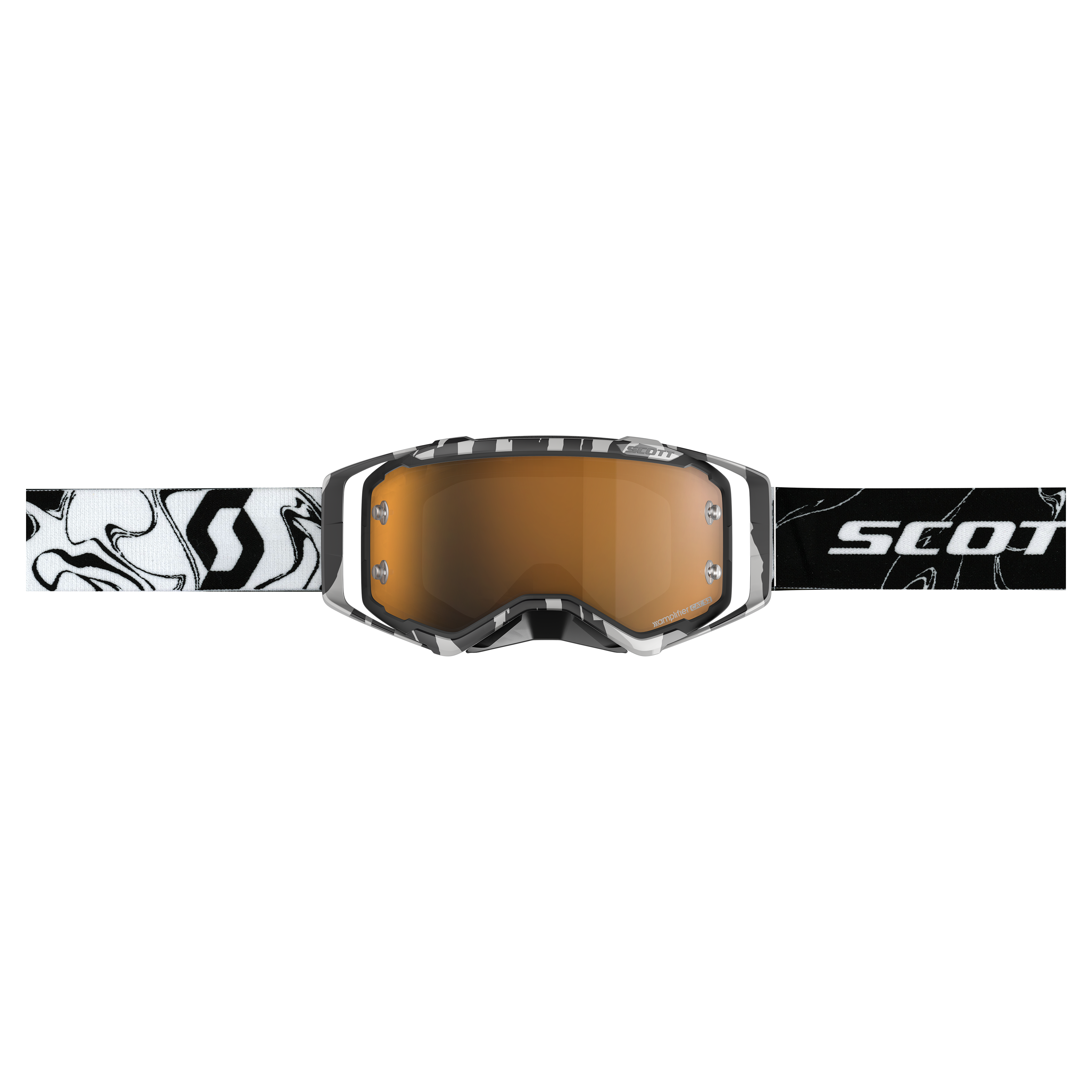Scott Prospect Amplifier Goggle, Marble Black / White - Gold Chrome Works Lens