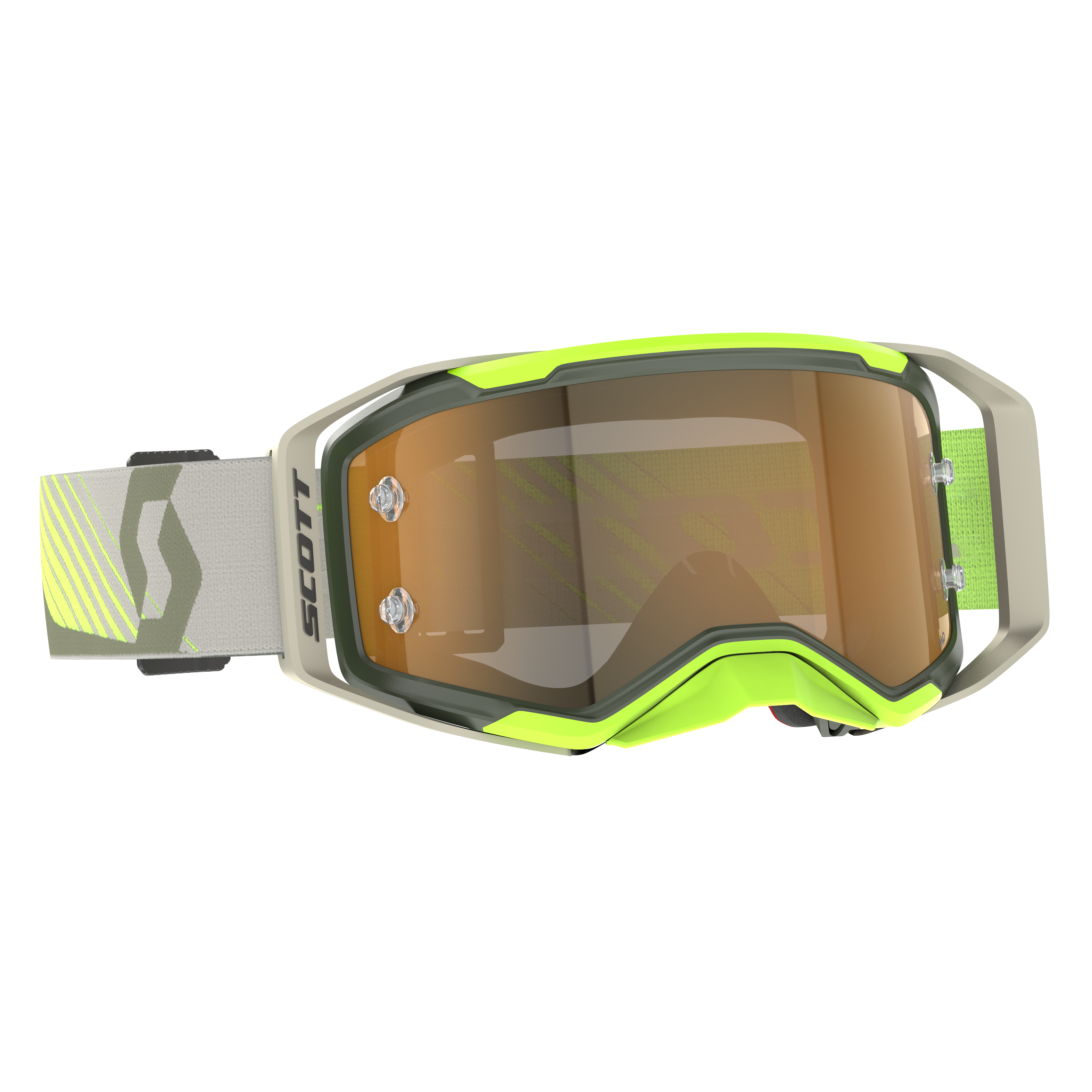 SCOTT Prospect 2.0 Amplifier Goggle, Kaki Green / Neon Yellow - Gold Chrome Works