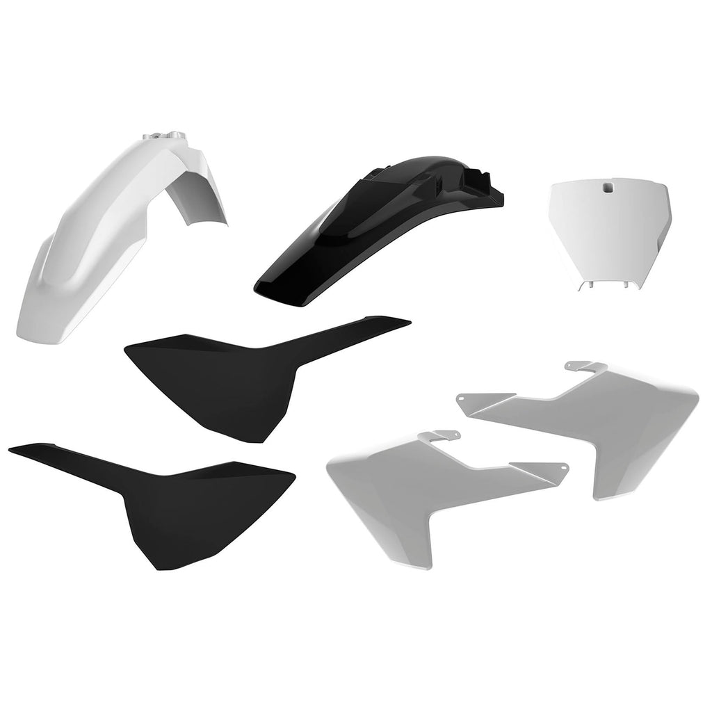 Polisport Husqvarna Plastic Kit with Fork Guards TC FC 2016 - 2018 TC 250 2017 - 18, White / Black