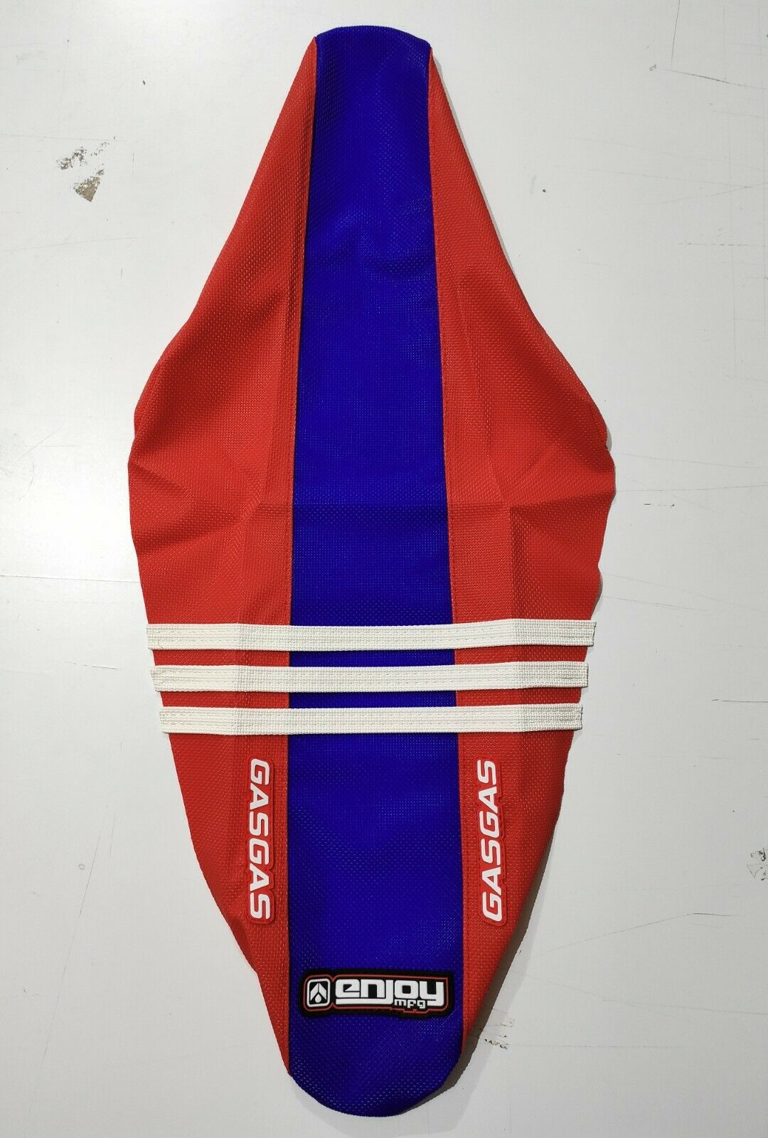 Enjoy Manufacturing Gas Gas seat cover MC 85 2025 Ribbed Logo, Red / Blue TLD