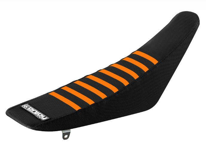Enjoy Manufacturing KTM Seat Cover SX 50 2024 - 2025 Ribbed, Black / Orange