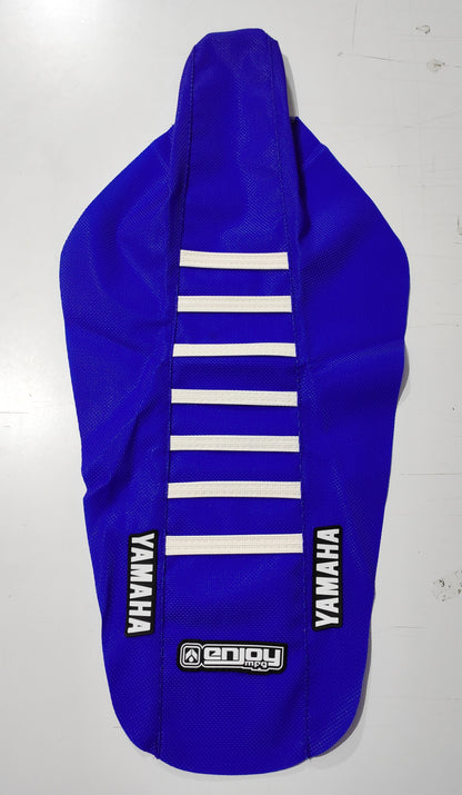 Enjoy Yamaha Seat Cover YZ 85 2022 - 2025 Ribbed LOGO Blue White