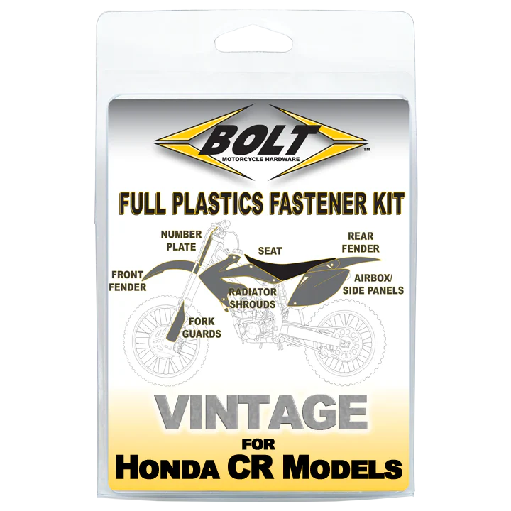 Bolt Motorcycle Hardware Honda Plastics Fastener Bolt Kit CR 125 1991 - 1992 CR 250 1990 - 1991