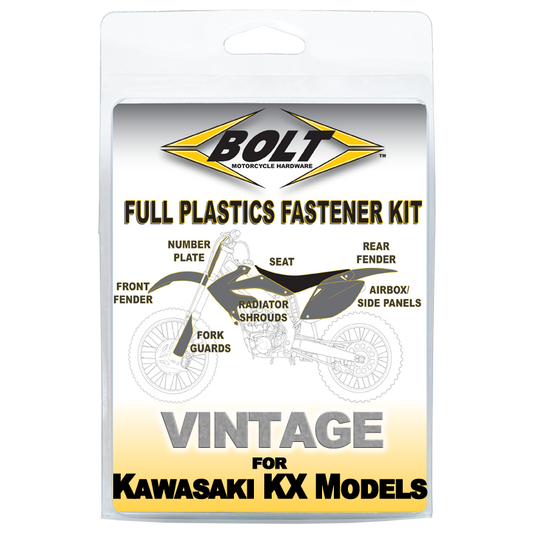 Bolt Motorcycle Hardware Kawasaki Plastics Fastener Bolt Kit KX 125 250 1990 - 1991