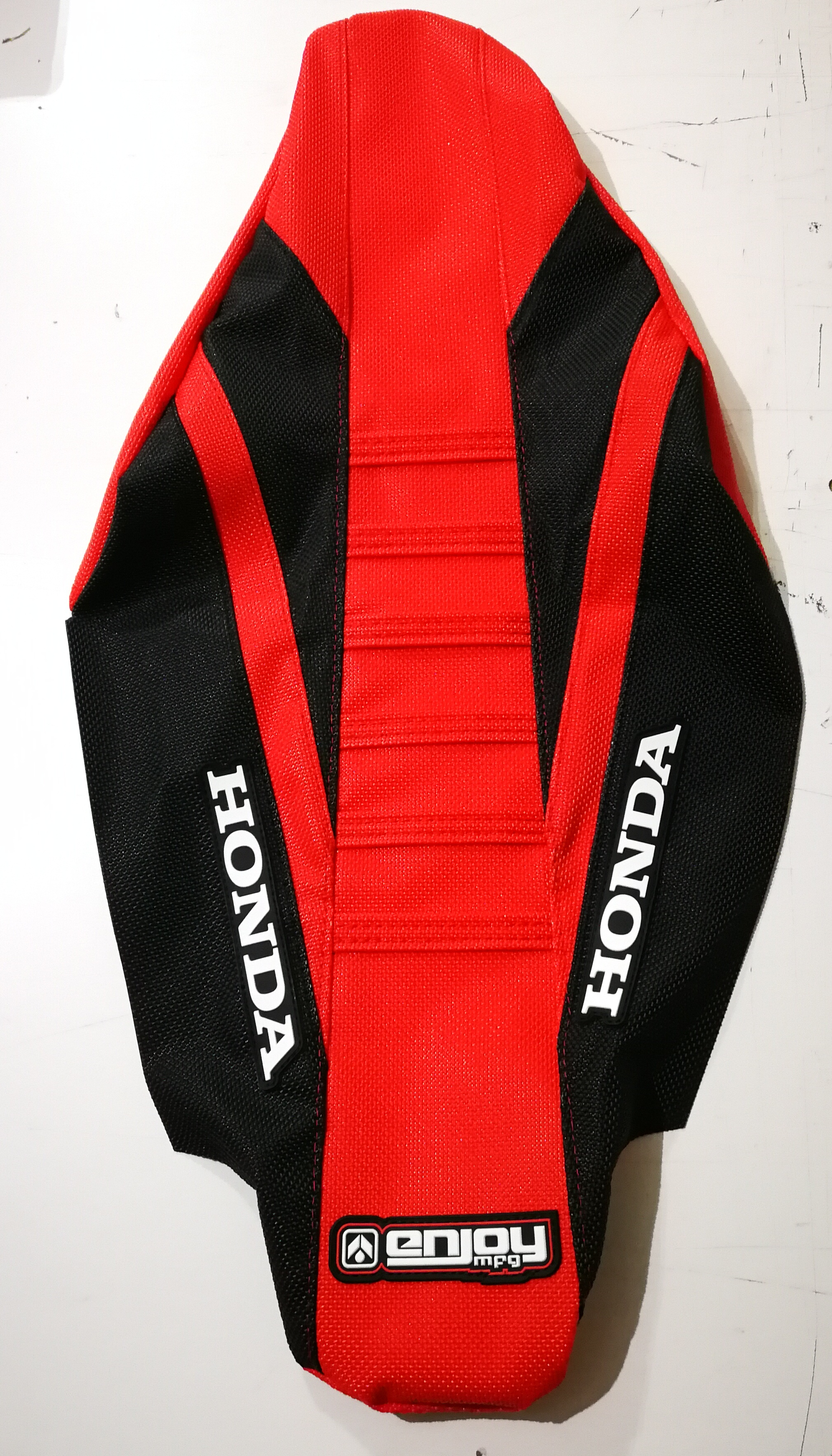 Enjoy Manufacturing Honda Seat Cover CR 125 CR 250 2002 - 2007 Ribbed Logo, Geico