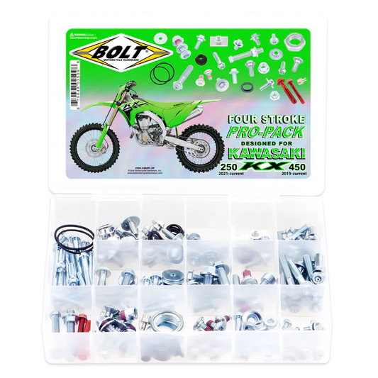 Bolt Motorcycle Hardware Kawasaki 4-Stroke Pro-Pack KX 250 2021 - 2025 KX 450 2019 - 25