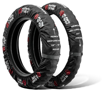 Plews Tyres - Factory Tyre Wraps - size 12" front  - 19" / 18" rear