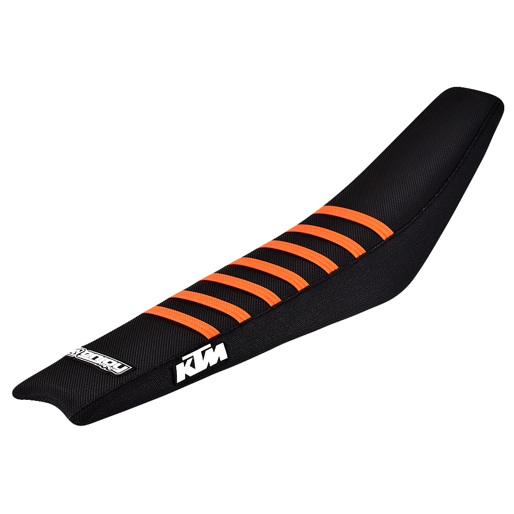 Enjoy Manufacturing KTM Seat Cover SX 50 2024 - 2025 Ribbed Logo, Black Orange