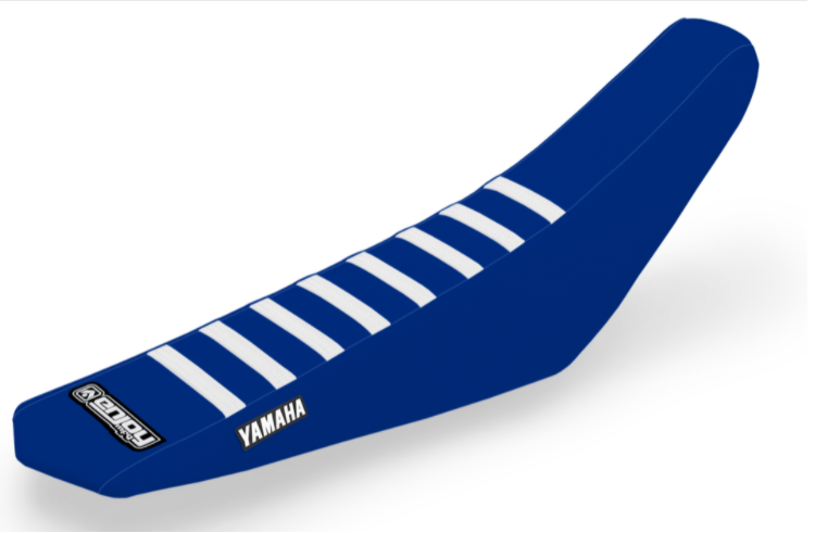 Enjoy Yamaha Seat Cover YZ 85 2022 - 2025 Ribbed LOGO Blue White