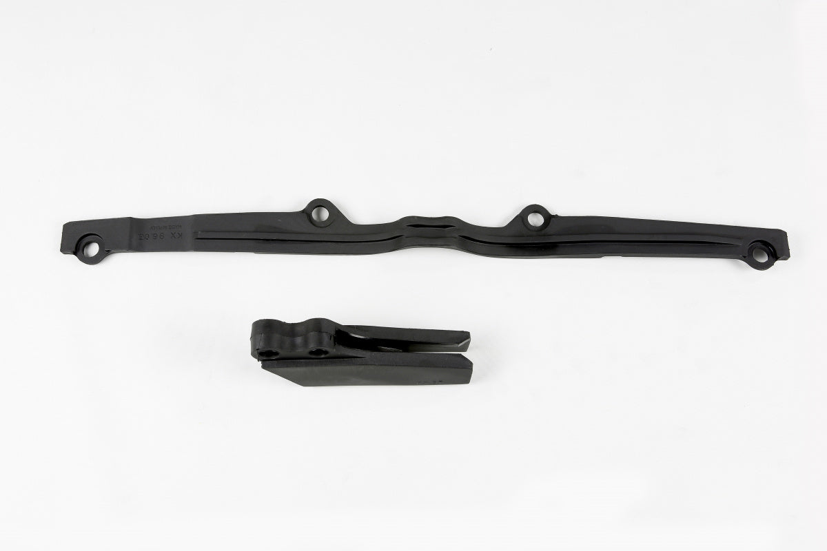 UFO Chain Slider & Guide Kit Kawasaki KX 125 250 1997 - 2002, Black