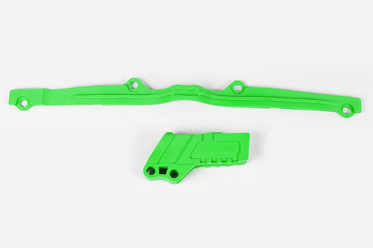 UFO Chain Slider & Guide Kit Kawasaki KX 125 250 2003 - 2008, Green