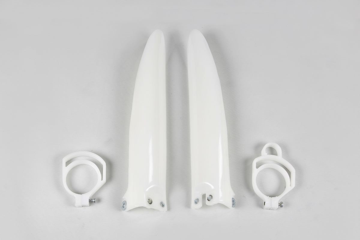 UFO Fork Guards Kawasaki KX 80 85 100 1998 - 2013, White