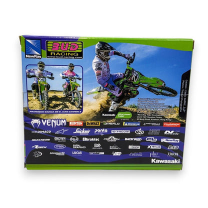 New Ray Toys 1:12 Francisco Garcia Bud Racing Kawasaki KXF Toy Model