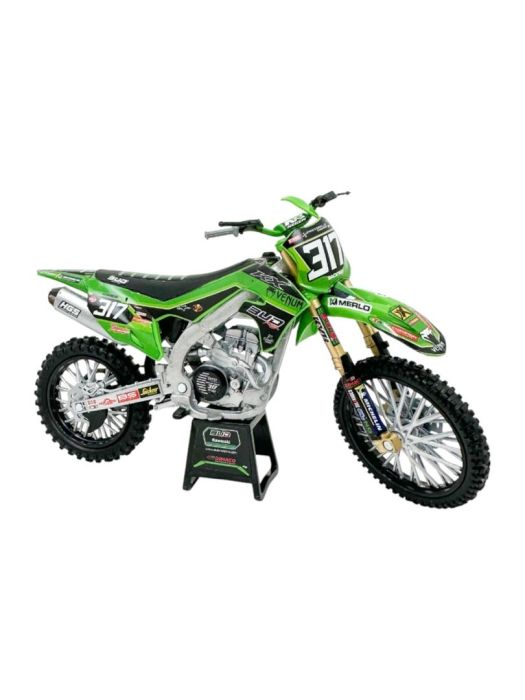 New Ray Toys 1:12 Mathis Valin #317 Bud Racing Kawasaki KXF Toy Model